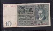 Weimarer Republik, Reichsbank, 10 Reichsmark Ro.173a,DEU-183a, Friedensdruck, Wz.Kopf, Udr.-Bst: S, Serie: Y -