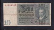 Deutsches Reich, Weimarer Republik, 10 Reichsmark Ro.173a,DEU-183a, Friedensdruck, Wz.Kopf, Udr.-Bst: S, Serie: S -