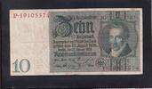 Deutsches Reich, Weimarer Republik, 10 Reichsmark Ro.173a,DEU-183a, Friedensdruck, Wz.Kopf, Udr.-Bst: S, Serie: P -