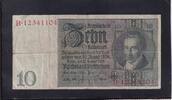 Deutsches Reich, Weimarer Republik, 10 Reichsmark Ro.173a,DEU-183a, Friedensdruck, Wz.Kopf, Udr.-Bst: R, Serie: B -