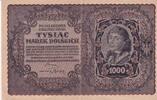 Polen 1000 Marek 1919 gebraucht III, Mittelloch, 19,99 EUR prix TTC + 7,00 EUR frais d'envoi