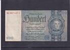 Drittes Reich, Deutsche Reichsbank, 100 Reichsmark Ro.176a,DEU-211a, Friedensdruck, Wz.Kopf, Udr.Bst.G, Serie:M -