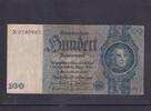 Drittes Reich, Deutsche Reichsbank, 100 Reichsmark Ro.176b,DEU-211b, Zwischenform, Wz.Kopf, Udr.Bst.B, Serie:X, KN braun, -