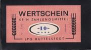 Deutschland, DDR, LPG Geld, 10 Mark LPG Buttelstedt -