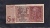 Drittes Reich, Deutsche Reichsbank, 5 Reichsmark Ro.179b, DEU-220b, KN 8stellig,Serie:L, -