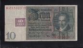 Deutschland, Sowjetische Besatzungszone, 10 Reichsmark Ro.334a, SBZ-5a, Friedensdruck, Udr. Bst.: P, Serie: R, -
