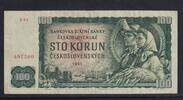 Tschechoslowakei 100 Kronen 2.Auflage, Wz. Lindenblätter, Sterne, Serie: X 84, -