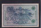 Weimarer Republik, Reichsbank, 100 Mark Ro.34, DEU-67, grüne Siegel, Serie: H, Udr. Bst. G, -
