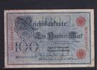 Kaiserreich, Reichsbanknote, 100 Mark 1908 Ro.33b, DEU-31b, Siegel rot, ... 1,00 EUR prix TTC + 7,00 EUR frais d'envoi