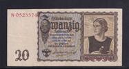 Deutsches Reich, Drittes Reich, 20 Reichsmark Ro.178, DEU-215, Serie: N, -