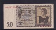 Deutsches Reich, Drittes Reich, 20 Reichsmark Ro.178, DEU-215, Serie: A, -