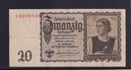 Deutsches Reich, Drittes Reich, 20 Reichsmark Ro.178, DEU-215, Serie: I, -