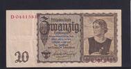 Deutsches Reich, Drittes Reich, 20 Reichsmark Ro.178, DEU-215, Serie: D, -