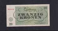 Drittes Reich, Theresienstadt, 20 Kronen Getto Theresienstadt, -
