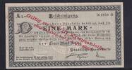 Kaiserreich, Baden Württemberg, , 1 Mark Karlsruhe Städtische Sparkasse, für die Kriegsanleihe, -