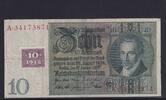 Deutschland, Sowjetische Besatzungszone, 10 Reichsmark R.334a, SBZ-5a, Wz. Kopf, Udr. Bst. E, Serie: A, -