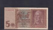Deutsches Reich, Drittes Reich, 5 Reichsmark Ro.179a, DEU-220a, KN 7 stellig, Serie: O, -