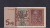 Deutsches Reich, Drittes Reich, 5 Reichsmark Ro.179a, DEU-220a, KN 7 stellig, Serie: X, -