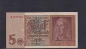 Deutsches Reich, Drittes Reich, 5 Reichsmark Ro.179a, DEU-220a, KN 7 stellig, Serie: Q, -