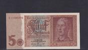 Deutsches Reich, Drittes Reich, 5 Reichsmark Ro.179b, DEU-220b, KN 8 stellig, Serie: B, -