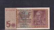 Deutsches Reich, Drittes Reich, 5 Reichsmark Ro.179b, DEU-220b, KN 8 stellig, Serie: Q, -