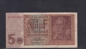 Deutsches Reich, Drittes Reich, 5 Reichsmark Ro.179b, DEU-220b, KN 8 stellig, Serie: Q, -