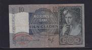 Niederlande 10 Gulden Wz, Kopf, -