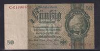 Deutsches Reich, Drittes Reich, 50 Reichsmark Ro.175d, DEU-210d, Kriegsdruck, Serie: C, ohne Udr. Bst., -