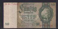 Deutsches Reich, Drittes Reich, 50 Reichsmark Ro.175d, DEU-210d, Kriegsdruck, Serie: D, ohne Udr. Bst., -