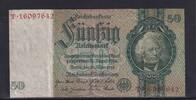 Deutsches Reich, Drittes Reich, 50 Reichsmark Ro.175b, DEU-210b, Friedensdruck, Wz. Kopf, Udr. Bst. F, Serie: T, -