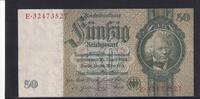 Deutsches Reich, Drittes Reich, 50 Reichsmark Ro.175c, DEU-210c, Zwischenform, Wz. Kopf, Udr. Bst. L, Serie: E, KN rot, -