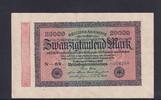 Weimarer Republik, Reichsbank, 20000 Mark Ro.84e, DEU-95i, Wz Hakensterne, KN 6 stellig, FZ: BW, -