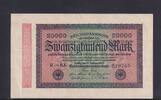 Weimarer Republik, Reichsbank, 20000 Mark Ro.84e, DEU-95i, Wz Hakensterne, KN 6 stellig, FZ: BX, -