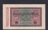Weimarer Republik, Reichsbank, 20000 Mark Ro.84e, DEU-95i, Wz Hakensterne, KN 6 stellig, FZ: BX, -