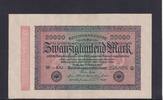 Weimarer Republik, Reichsbank, 20000 Mark Ro.84e, DEU-95i, Wz Hakensterne, KN 6 stellig, FZ: EO, -