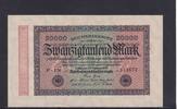 Weimarer Republik, Reichsbank, 20000 Mark Ro.84e, DEU-95i, Wz Hakensterne, KN 6 stellig, FZ: FN, -