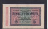 Weimarer Republik, Reichsbank, 20000 Mark Ro.84e, DEU-95i, Wz Hakensterne, KN 6 stellig, FZ: GD, -