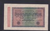 Weimarer Republik, Reichsbank, 20000 Mark Ro.84e, DEU-95i, Wz Hakensterne, KN 6 stellig, FZ: GP, -