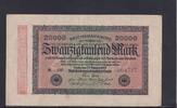 Weimarer Republik, Reichsbank, 20000 Mark Ro.84e, DEU-95i, Wz Hakensterne, KN 6 stellig, FZ: GP, -