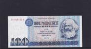Deutschland, DDR, 100 Mark Ro.363b, DDR-25b, erste Auflage, Typensatz, Ersatznote Serie: ZA, -