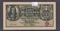 Deutsches Reich, Freie Stadt Danzig, 10 Millionen Mark Ro.805b, DAN-29b, Randdruck kopfstehend, -