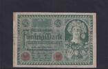 Weimarer Republik, Reichsbank, 50 Mark Ro.66. DEU-74, Serie: B, Udr. Bst. X, -