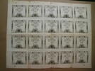 Frankreich 15 Sols, kompletter Zwanzigerbogen, -