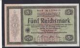 Deutsches Reich, Drittes Reich, 5 Reichsmark Ro.700E1, DEU-224E1, mit Perforation ENTWERTET, -
