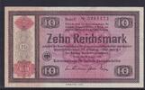Deutsches Reich, Drittes Reich, 10 Reichsmark Ro.709a, DEU-233a, ohne Perforation ENTWERTET, -
