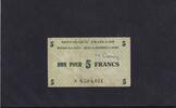 Frankreich 5 Francs Kriegsgefangenen Lagergeld, für Deutsche Gefangene, mit Stempel Le Comma, -