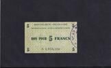 Frankreich 5 Francs Kriegsgefangenen Lagergeld, für Deutsche Gefangene, mit Stempel No.42, -
