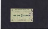 Frankreich 5 Francs Kriegsgefangenen Lagergeld, für Deutsche Gefangene, mit Stempel No.42, -