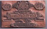 Altdeutschland, Bremen, 10 Thaler Druckplatte Bremer Bank 3 Kg. schwere Druckplatte, leichte Gebrauchsspuren, -