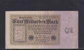 Weimarer Republik, Reichsbank, 5 Milliarden Mark Ro.112a, DEU-132a, Reichsdruck Serie: C, -